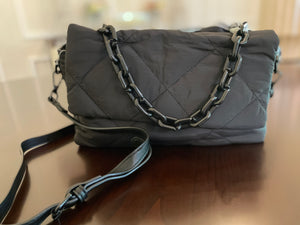 Large Quilted Double Flap Bag