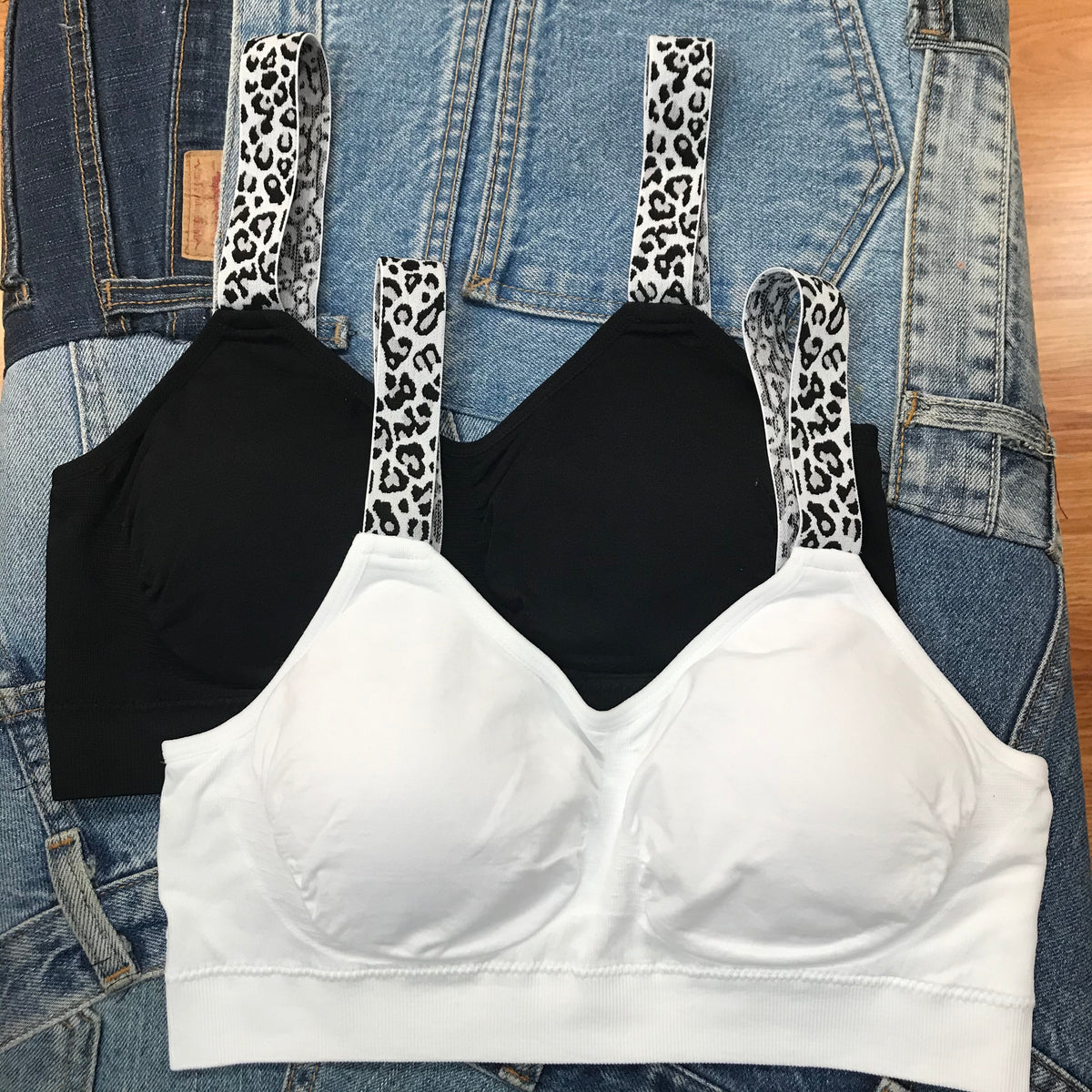 Strap-its Bra Black & White Cheetah Collection – Jeaneration Boutique